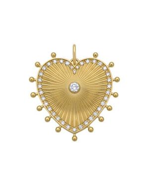 Lionheart 14K Cassandane Large Heart Charm - Metallic