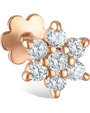 Maria Tash Diamond Flower Threaded Stud Earring - Metallic
