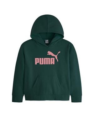 PUMA Kids' Logo Fleece Hoodie - Green