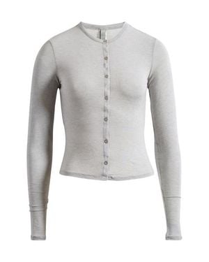 Skims Sheer Modal Blend Cardigan - Gray