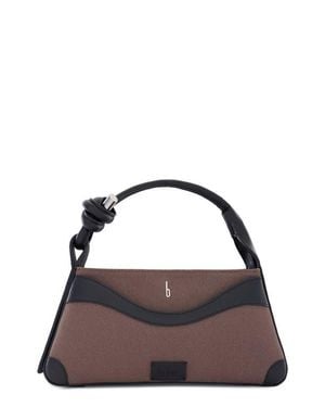 BEHNO Melina Canvas Crossbody Satchel - Brown