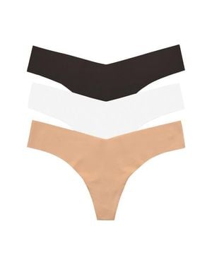 Commando Classic Solid Thong 3-Pack - Black