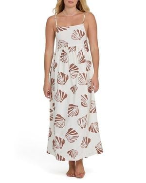 Billabong Undone Seashell Print Cover-Up Maxi Dress - Multicolor