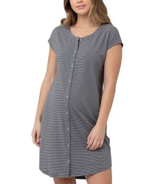 Ripe Maternity Blake Organic S/Slv Nightie - Gray