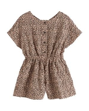 Next Kids' Animal Print Romper - Brown