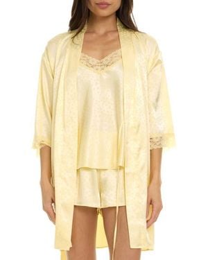 Flora Nikrooz Sabrina Travel Pajamas & Robe Set - Natural