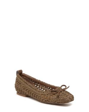 Kelsi Dagger Brooklyn Frankie Crochet Ballet Flat - Brown