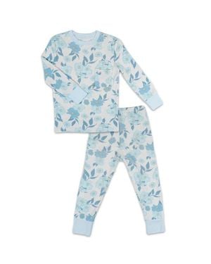 Everly Grey Emerson Fitted Long Sleeve 2-Piece Pajamas - Blue