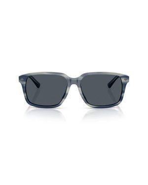 Brooks Brothers 57Mm Rectangular Sunglasses - Blue