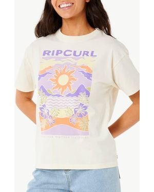 Rip Curl Dune Dancer Relaxed Graphic T-Shirt - Gray