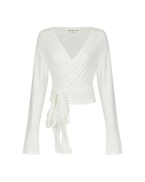 THE BALLET Ballet Wrap Top - White