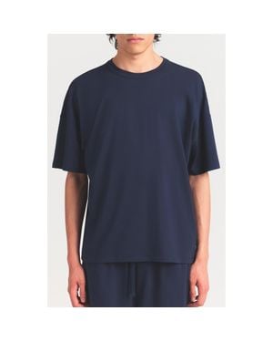 Skims Oversize Stretch Crewneck T-Shirt - Blue