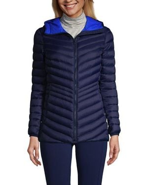 Lands' End Ultralight Packable Down Jacket - Blue