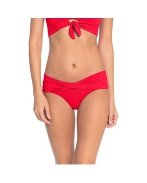 Robin Piccone Ava Twist Hipster Bikini Bottoms - Red