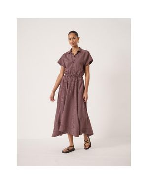 Hush Mira Short Sleeve Hanky Hem Midi Dress - Multicolor