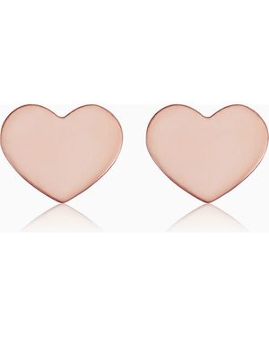 Oradina 14K Petite Heart Studs - Pink