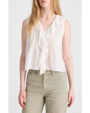 Madewell The Blaire Ruffle Sleeveless Top - White