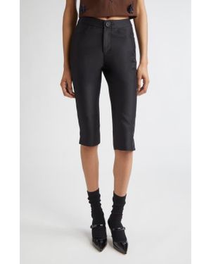 ShuShu/Tong Satin Capri Pants - Black