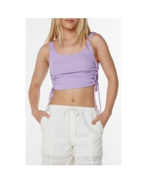 Roxy Surf Stoked Crop Rib Tank - Purple