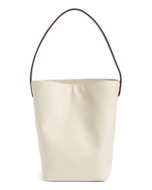 The Row Medium Park North/South Canvas Tote - White
