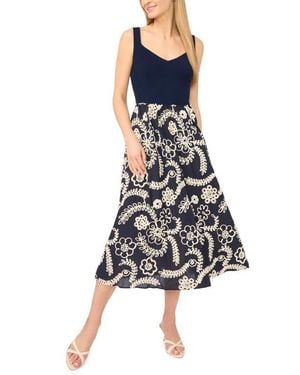 Ted Baker Nicole Embroidered Detail Midi Dress - Blue