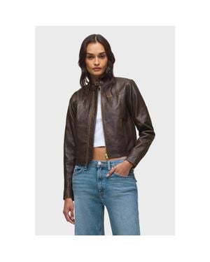 Hudson Jeans Moto Jacket - Brown