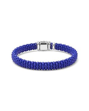 Lagos Anthem Ceramic Caviar Beaded Bracelet - Blue