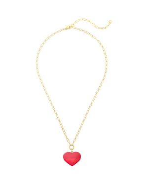 Machete Midi Heart Pendant Necklace - Red
