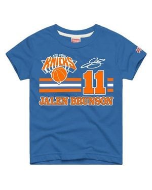 Homage Youth Jalen Brunson New York Knicks Remix Signature Name & Number Tri-Blend T-Shirt - Blue