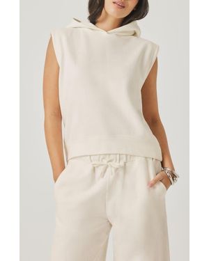 Splendid Greta Terry Sleeveless Hoodie - Natural