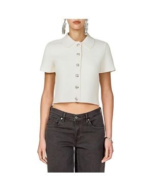 Endless Rose Jewel Buttoned Top - Gray