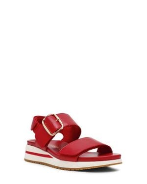 Anne Klein Evanti Ankle Strap Platform Sandal - Red