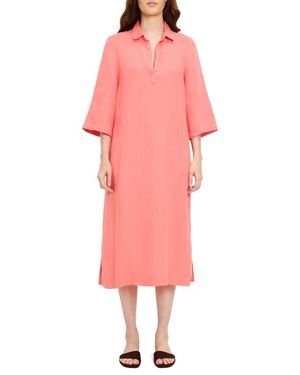 Michael Stars Briony Midi Shirtdress - Pink
