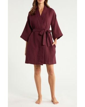 Nordstrom Everyday Waffle Robe - Red