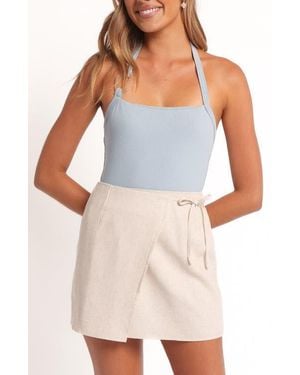 Petal & Pup Yulissa Asymmetric Rib Halter Top - Blue
