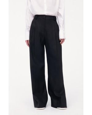 Another Tomorrow Pleated Trouser - Blue