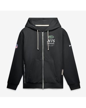 Nike New York Jets Sideline Standard Issue Quarterback Scramble Dri-Fit Full-Zip Hoodie - Black