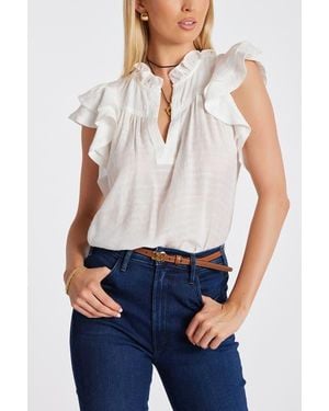 Bishop + Young Margarita Poplin Top - Blue