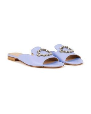 AIMÉE ANN LOU Cleo Crystal Slipper - Blue