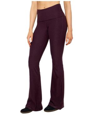 Fabletics Cloud Jersey Foldover Flare - Purple