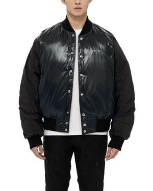 Alpha Style Hamden Reversible Down Varsity Jacket - Black