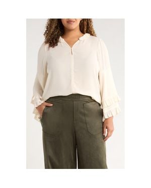Wit & Wisdom Ruffle Top - Natural