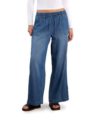 Billy T Hero High Waist Wide Leg Pants - Blue