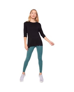 Rebody Active Anen Side Tie 3/4 Sleeve Top - Black
