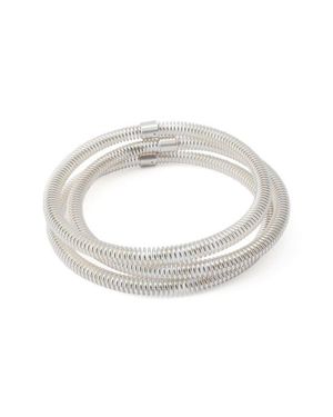 Robert Lee Morris Set Of Three Coiled Bangles - White