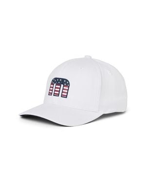 Travis Mathew Flag Dad 3.0 Fitted Baseball Cap - White