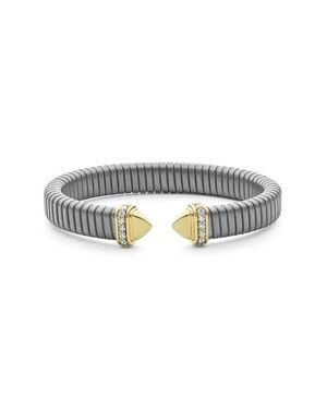 Lagos Pointed Dome Diamond Cuff Bracelet - Multicolor