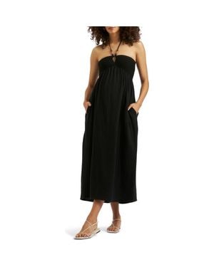 Ripe Maternity Evie Crochet Dress - Black