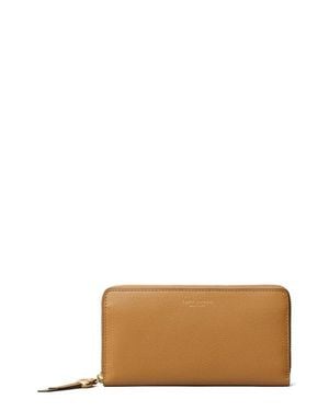 Tory Burch Romy Leather Zip Around Continental Wallet - White