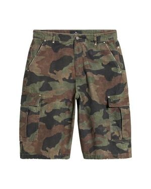 Represent Print Cargo Shorts - Gray